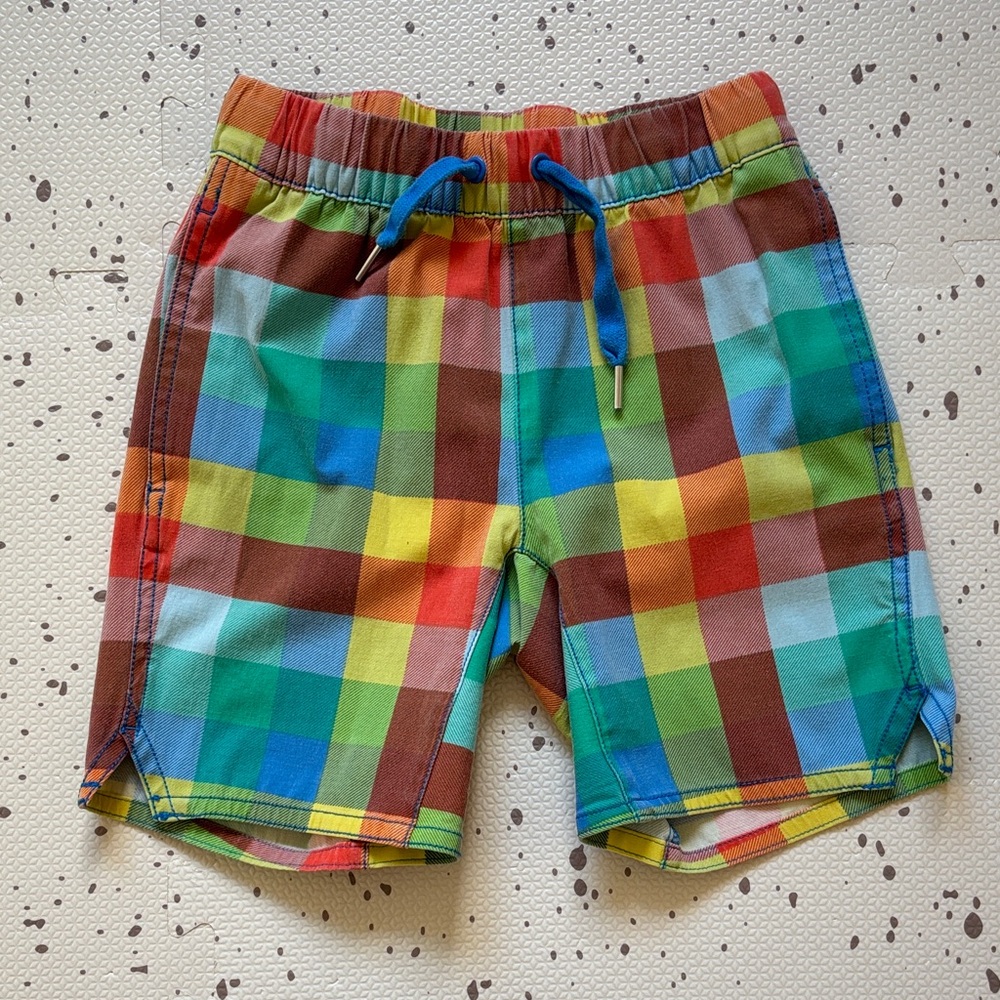 Hanna Andersson Multicolor Plaid Kids Shorts Size 6-7